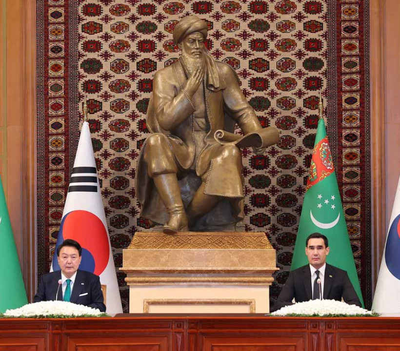 Президент Республики Корея Юн Сок Ёль выступил на совместной пресс-конференции (10 июня, в Президентском дворце)