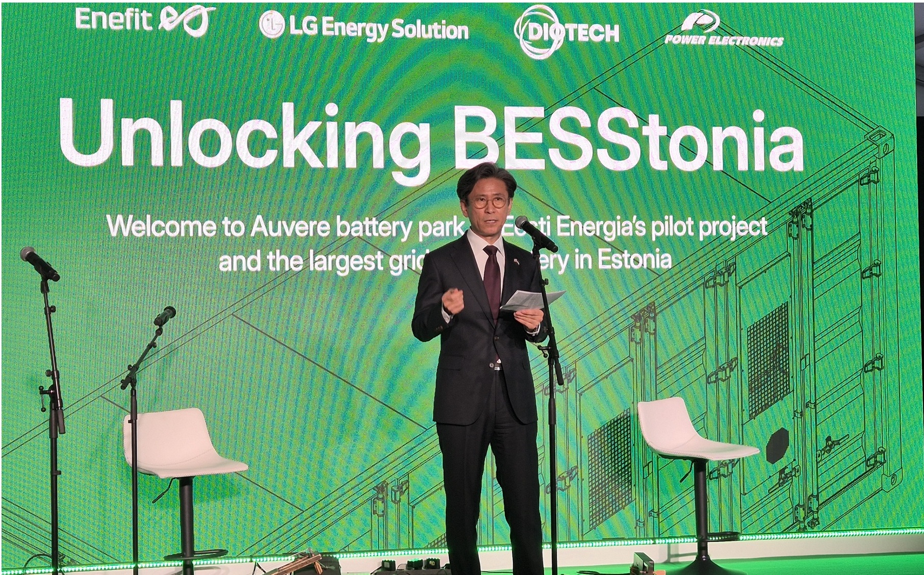 Launching Ceremony of the Estonia's largest battery storage facility at Auvere industrial complex