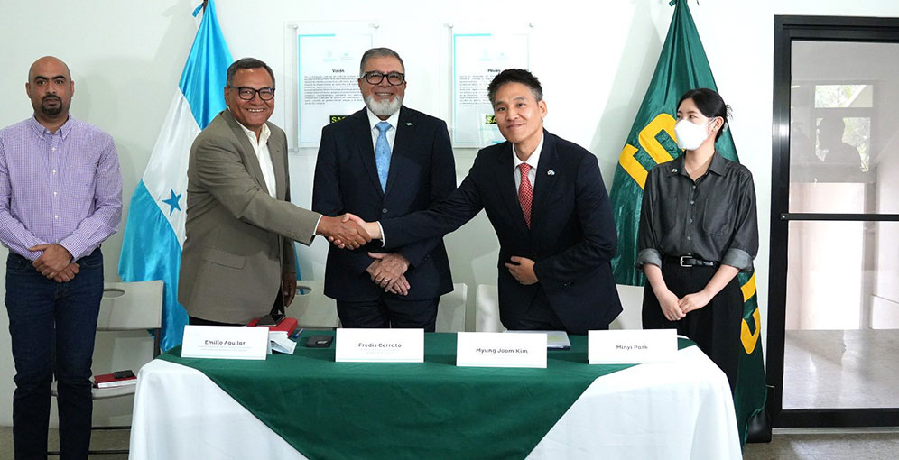 한-온두라스 냉동 새우에 대한 검역증명서 및 수입조건 협의 완료 기자회견 참석(7.28.)