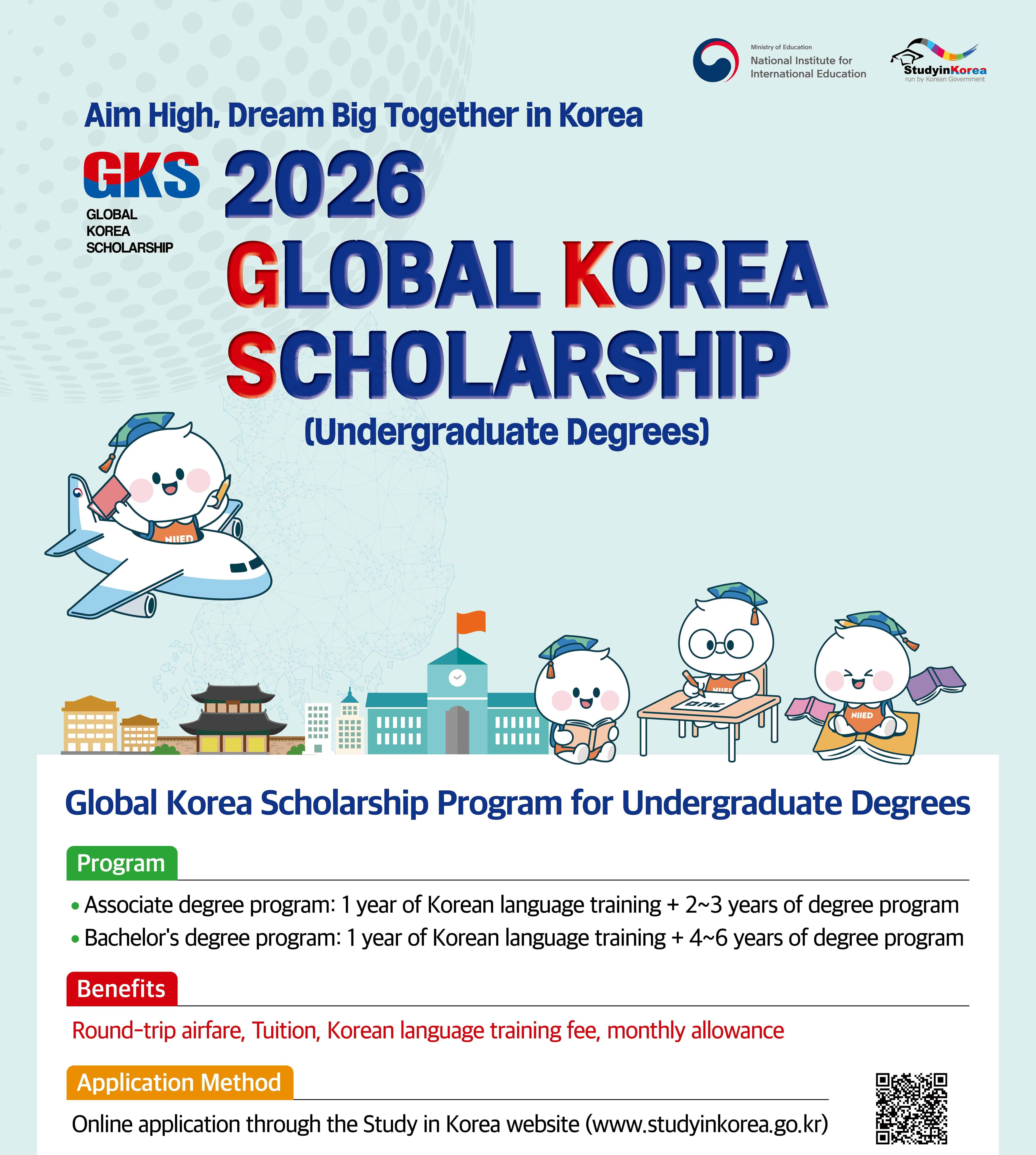 [REVISED] 2026 Global Korea Scholarship Undergraduate program (GKS)