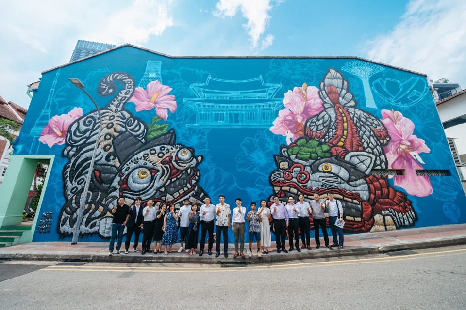 Korea–Singapore 50th Anniversary Friendship Mural at the Opening Ceremony of the K-Food Street Festival