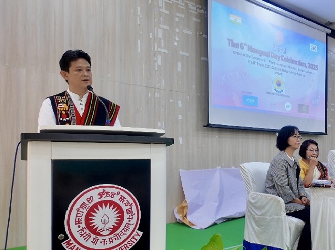 DCM Lim visited Manipur University, celebrating Hanguel Day (Oct 9)