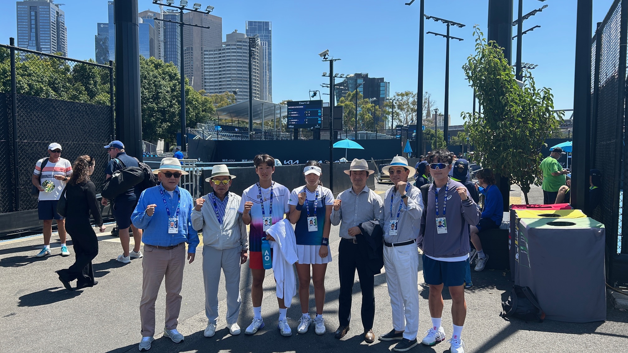 한국 유소년 테니스 선수 호주오픈 출전 격려 방문