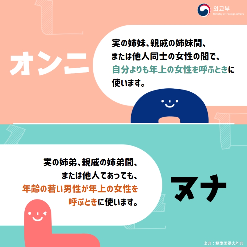 カードニュース 韓国語 家族の呼び方 상세보기 外交部ニュース駐横浜大韓民国総領事館