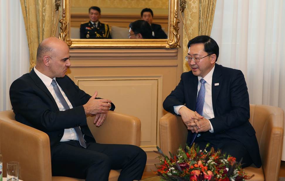 Alain Berset 대통령과 권해룡 대사의 면담