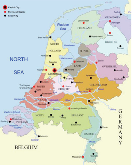 (영문)네덜란드 근방 지도