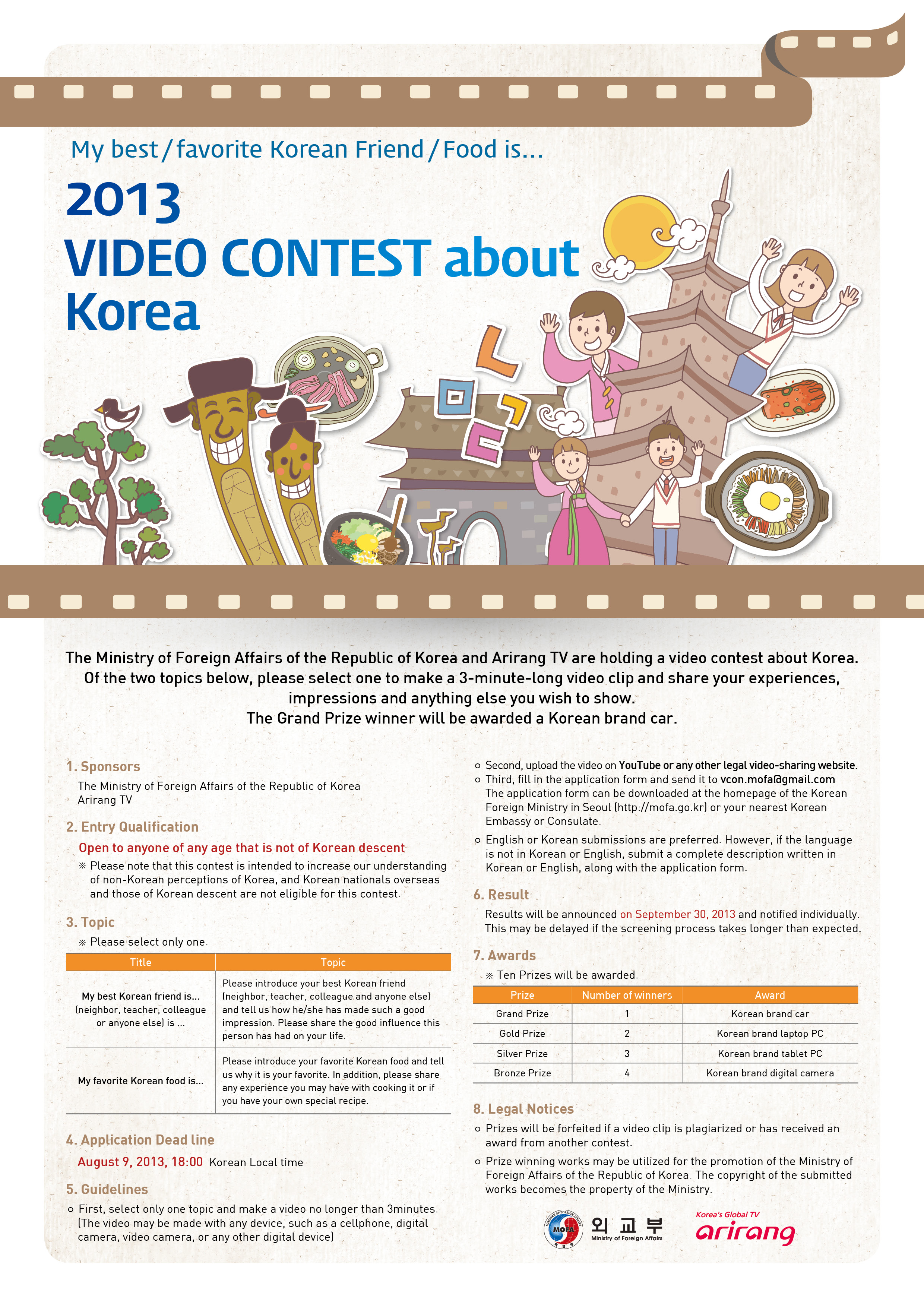 2013 VIDEO CONTEST about Korea ] 상세보기|UN / Political AffairsPermanent  Mission of the Republic of Korea in Geneva